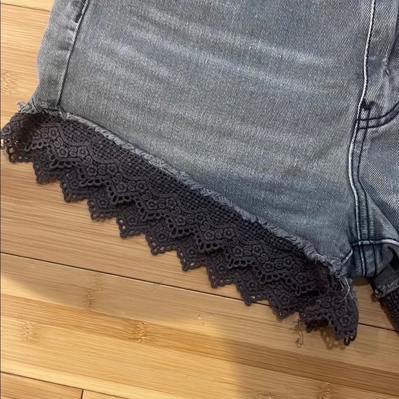 Free People Grey Denim Shorts - Picture 5 of 12